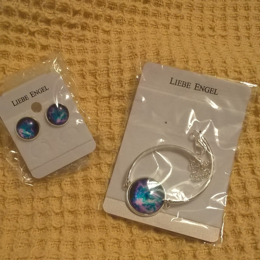 Blue Moon Earring and Bracelet Set